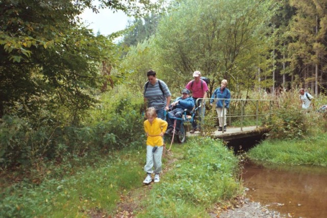 randonnée sportive avec joëlette, Croix Scaille, 2003