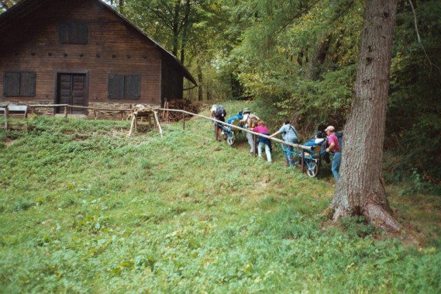 randonnée sportive avec joëlette, Croix Scaille, 2003