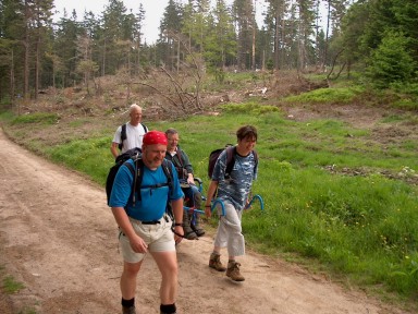 randonnée très sportive avec joëlette, Vosges, 2003