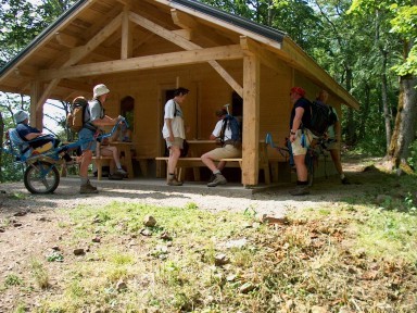 randonnée très sportive avec joëlette, Vosges, 2003