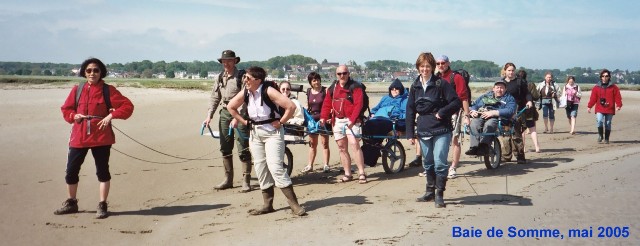 Randonnée avec joëlettes en Baie de Somme, 2005