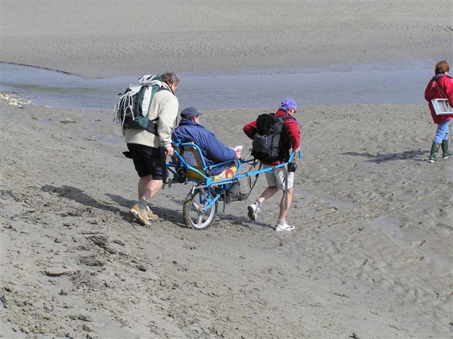 Randonnée avec joëlettes en Baie de Somme, 2005