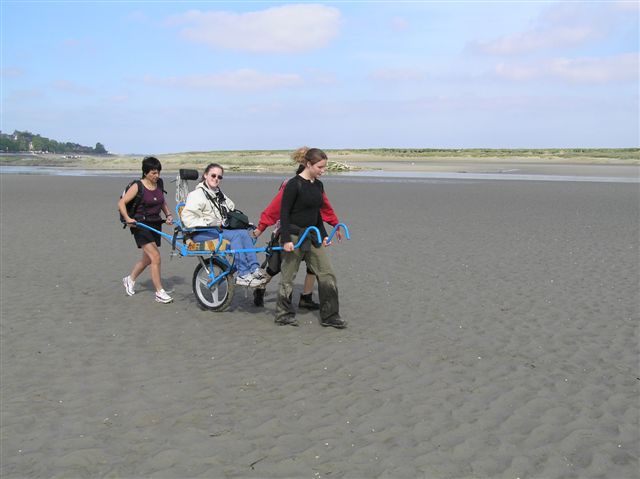 Randonnée avec joëlettes en Baie de Somme, 2005