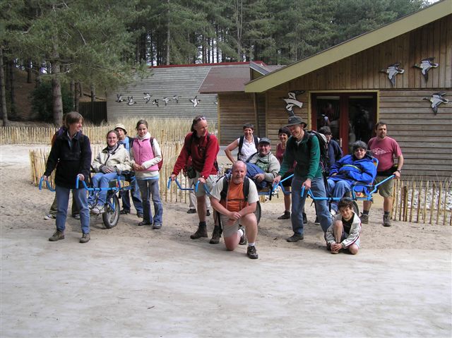 Randonnée avec joëlettes en Baie de Somme, 2005