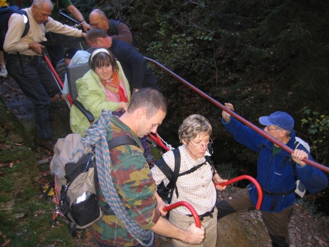 Randonnées très sportives avec joëlettes dans le Ninglinspo en 2007