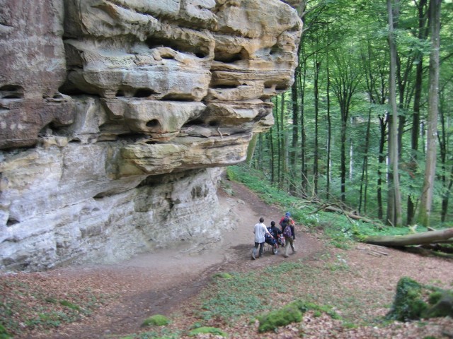 Randonnées sportives avec joëlettes en Petite Suisse luxembourgeoise en 2007