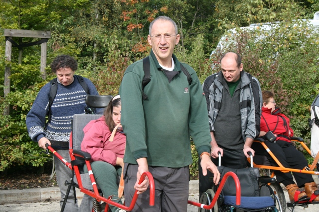 randonnée sportive avec joëlettes, Bérinzenne, 2011