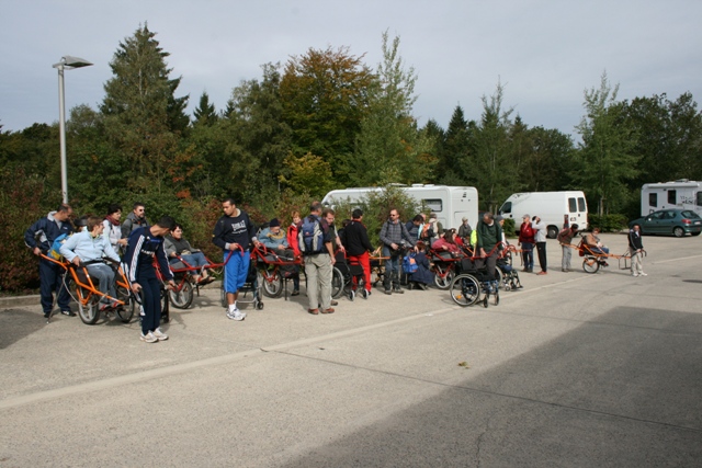 randonnée sportive avec joëlettes, Bérinzenne, 2011