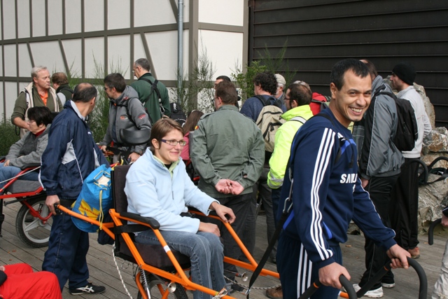 randonnée sportive avec joëlettes, Bérinzenne, 2011