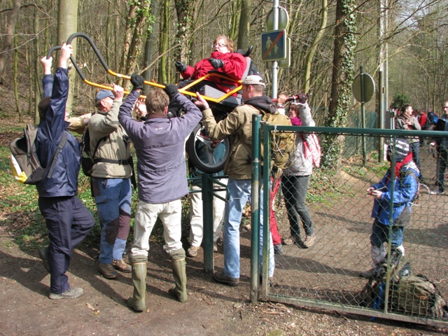 randonnée sportive avec joëlettes, Louvain-la-Neuve, 2011