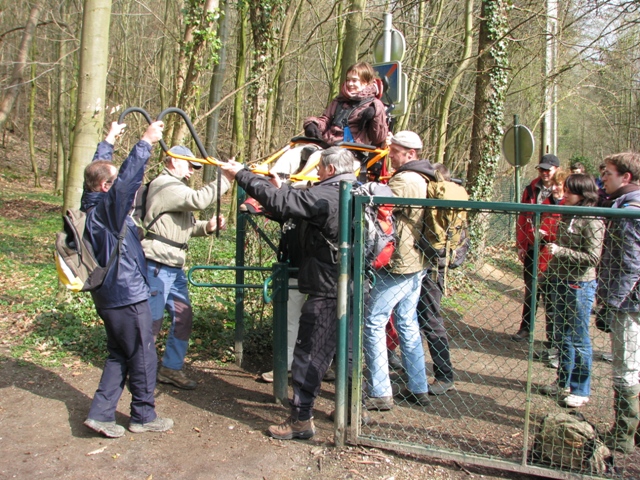 randonnée sportive avec joëlettes, Louvain-la-Neuve, 2011