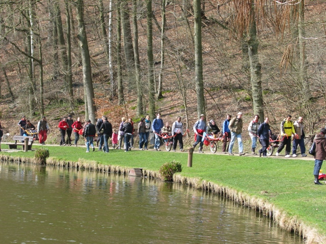 randonnée sportive avec joëlettes, Louvain-la-Neuve, 2011