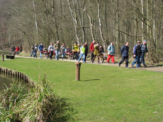 randonnée sportive avec joëlettes, Louvain-la-Neuve, 2011