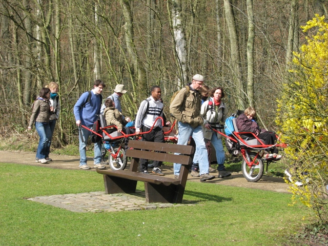 randonnée sportive avec joëlettes, Louvain-la-Neuve, 2011