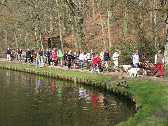 randonnée sportive avec joëlettes, Louvain-la-Neuve, 2011