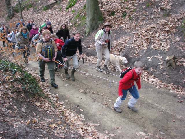 randonnée sportive avec joëlettes, Louvain-la-Neuve, 2011