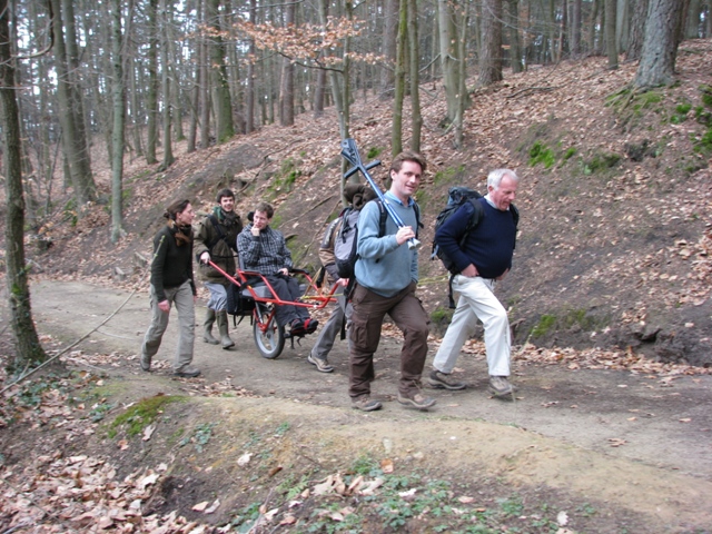 randonnée sportive avec joëlettes, Louvain-la-Neuve, 2011