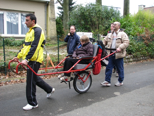 randonnée sportive avec joëlettes, Louvain-la-Neuve, 2011