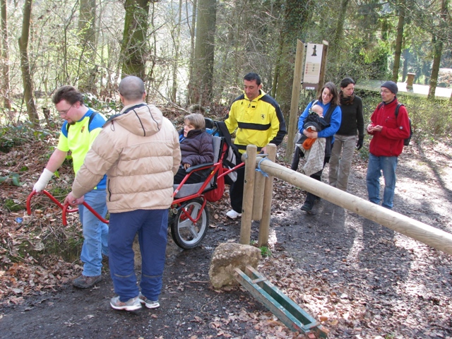 randonnée sportive avec joëlettes, Louvain-la-Neuve, 2011