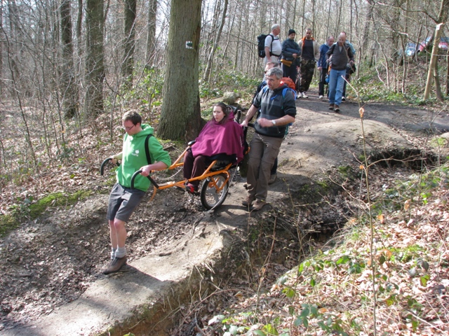 randonnée sportive avec joëlettes, Louvain-la-Neuve, 2011