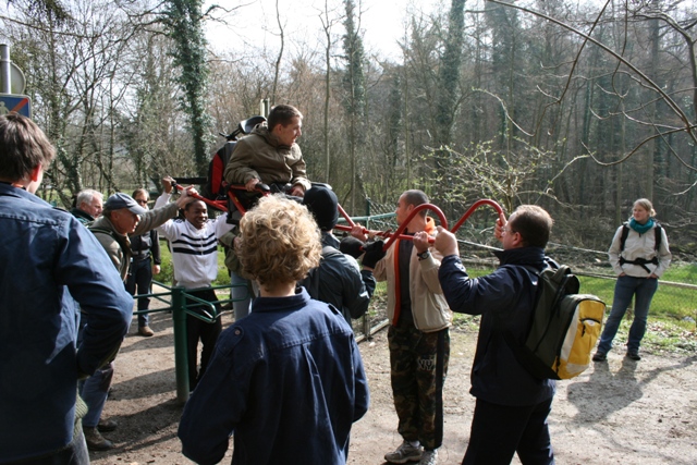 Randonnée sportive avec joëlettes, Louvain-la-Neuve, 2011