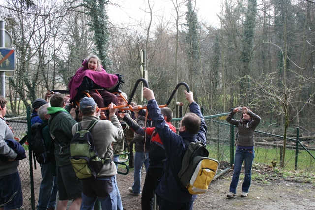 Randonnée sportive avec joëlettes, Louvain-la-Neuve, 2011