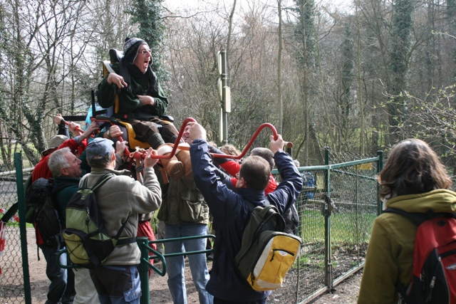 Randonnée sportive avec joëlettes, Louvain-la-Neuve, 2011