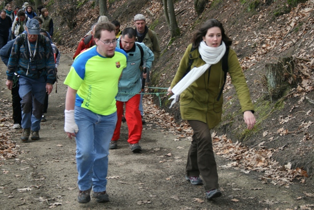 Randonnée sportive avec joëlettes, Louvain-la-Neuve, 2011