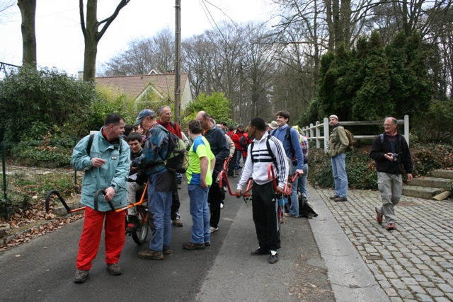 Randonnée sportive avec joëlettes, Louvain-la-Neuve, 2011