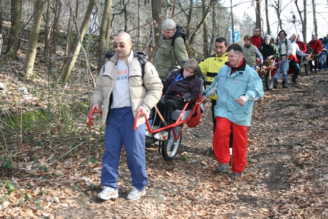 Randonnée sportive avec joëlettes, Louvain-la-Neuve, 2011