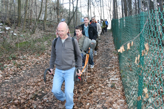 Randonnée sportive avec joëlettes, Louvain-la-Neuve, 2011