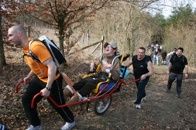 Randonnée sportive avec joëlettes à Bure, 2011