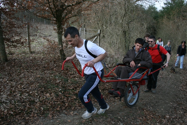 Randonnée sportive avec joëlettes à Bure, 2011