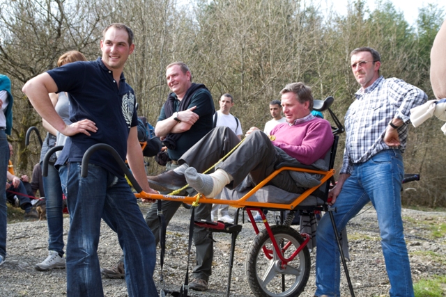 Randonnée sportive avec joëlettes, Bure, 2011