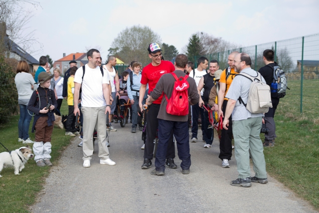 Randonnée sportive avec joëlettes, Bure, 2011