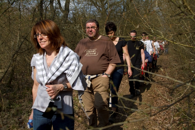 Randonnée sportive avec joëlettes, Bure, 2011