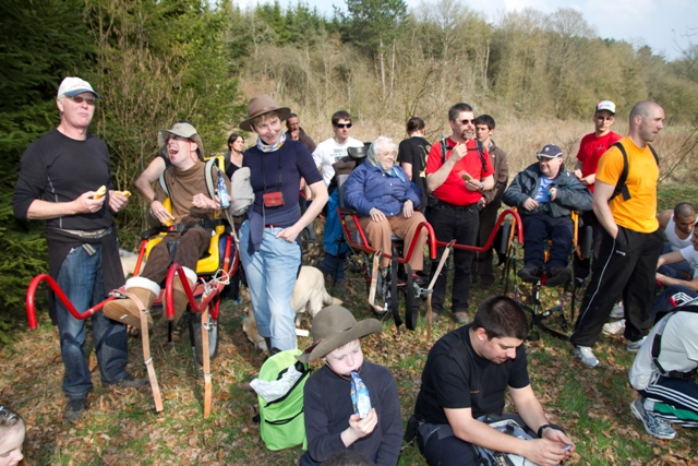 Randonnée sportive avec joëlettes, Bure, 2011