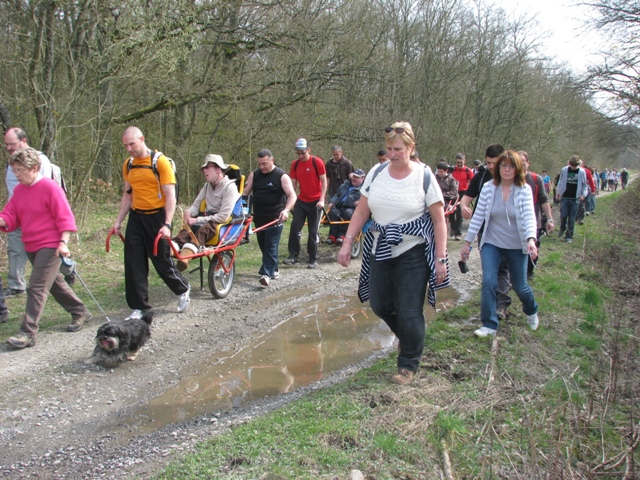 Randonnée sportive avec joëlettes, Bure, 2011