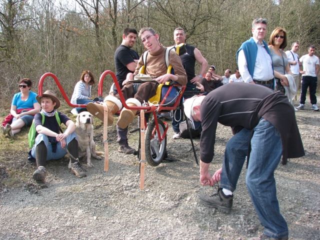 Randonnée sportive avec joëlettes, Bure, 2011