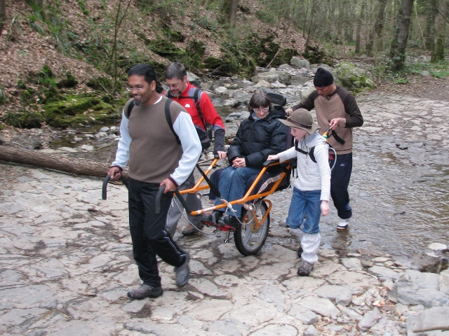 Randonnée sportive avec joëlettes, le Ninglinspo, 2011