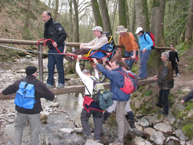 Randonnée sportive avec joëlettes, le Ninglinspo, 2011