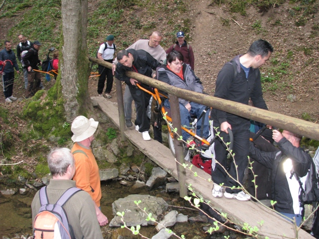 Randonnée sportive avec joëlettes, le Ninglinspo, 2011