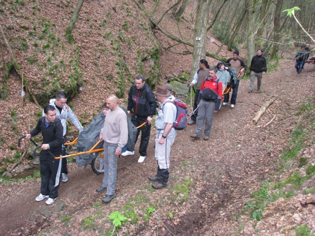 Randonnée sportive avec joëlettes, le Ninglinspo, 2011