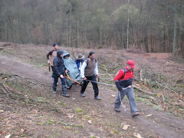 Randonnée sportive avec joëlettes, le Ninglinspo, 2011