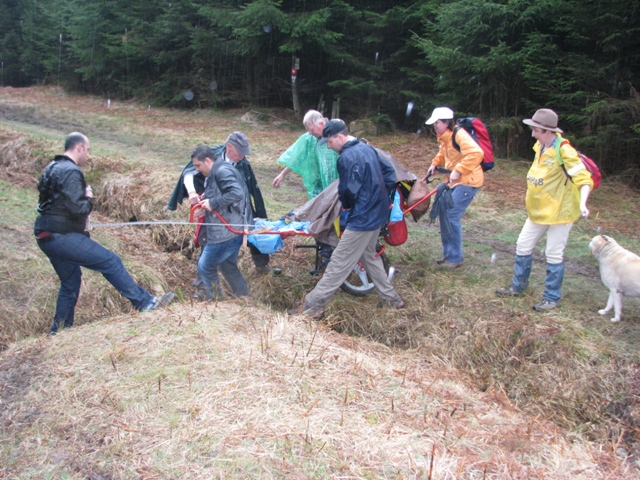 Randonnée sportive avec joëlettes, le Ninglinspo, 2011