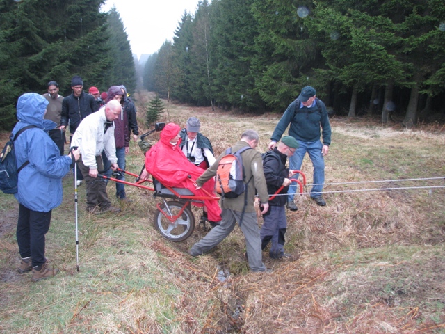 Randonnée sportive avec joëlettes, le Ninglinspo, 2011