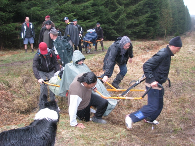 Randonnée sportive avec joëlettes, le Ninglinspo, 2011