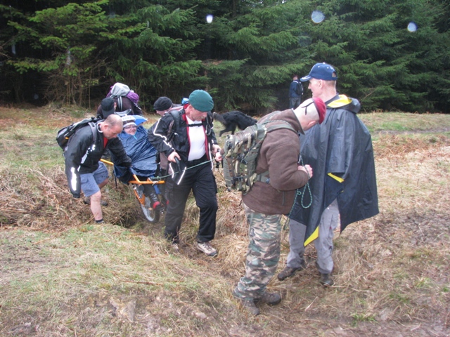 Randonnée sportive avec joëlettes, le Ninglinspo, 2011