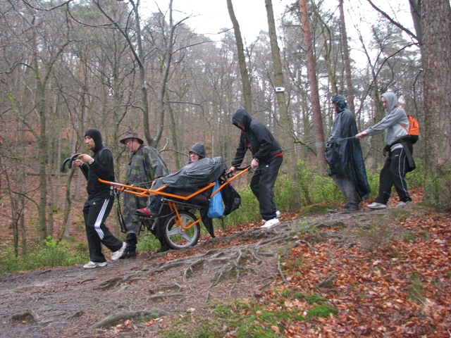 Randonnée sportive avec joëlettes, le Ninglinspo, 2011