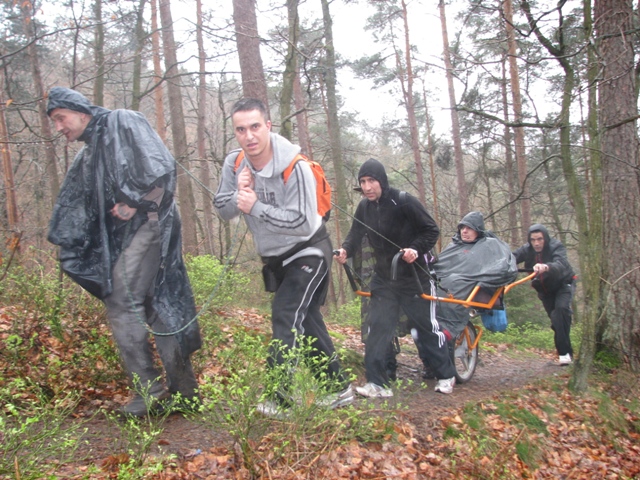 Randonnée sportive avec joëlettes, le Ninglinspo, 2011